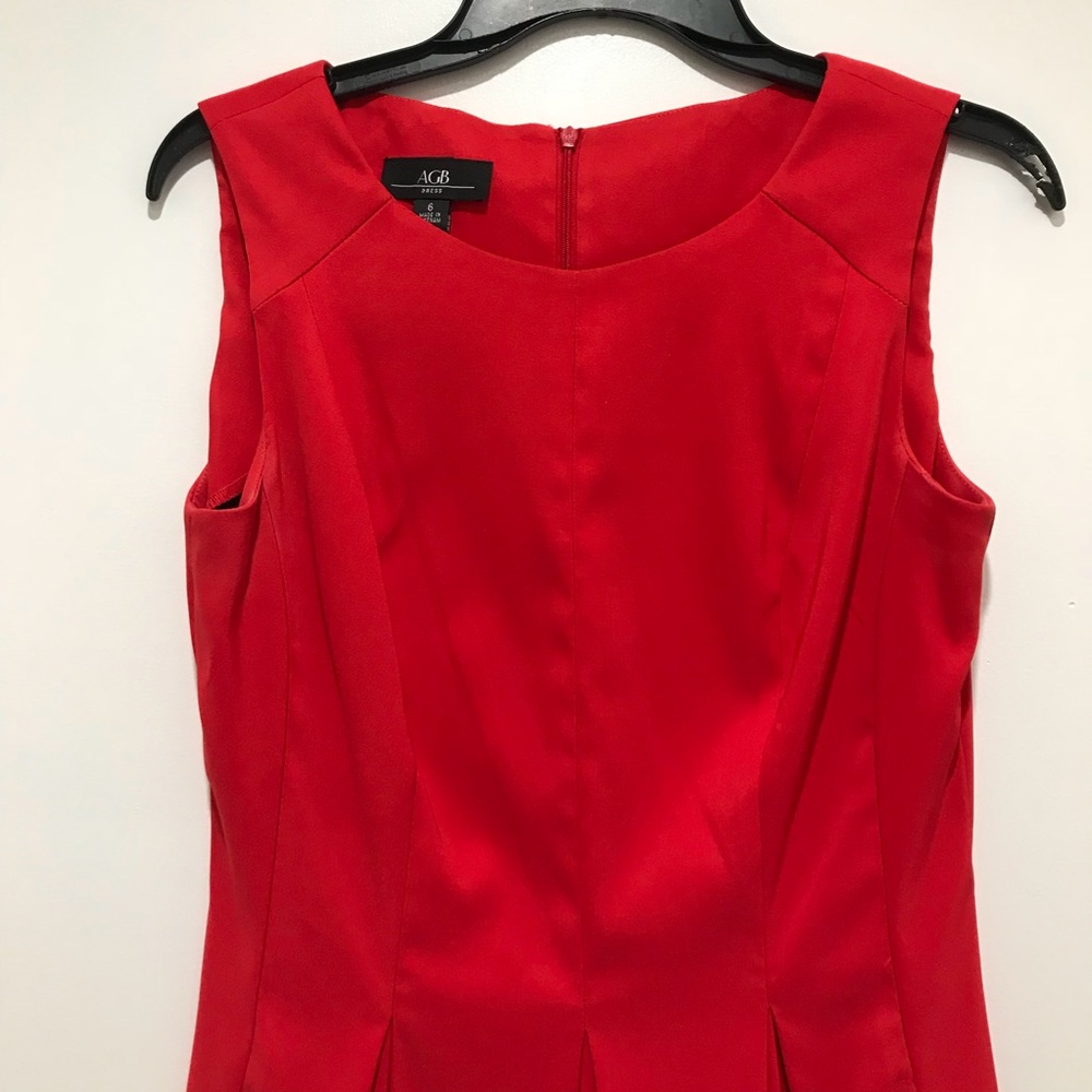 NWOT AGB Red Fit & Flare Dress